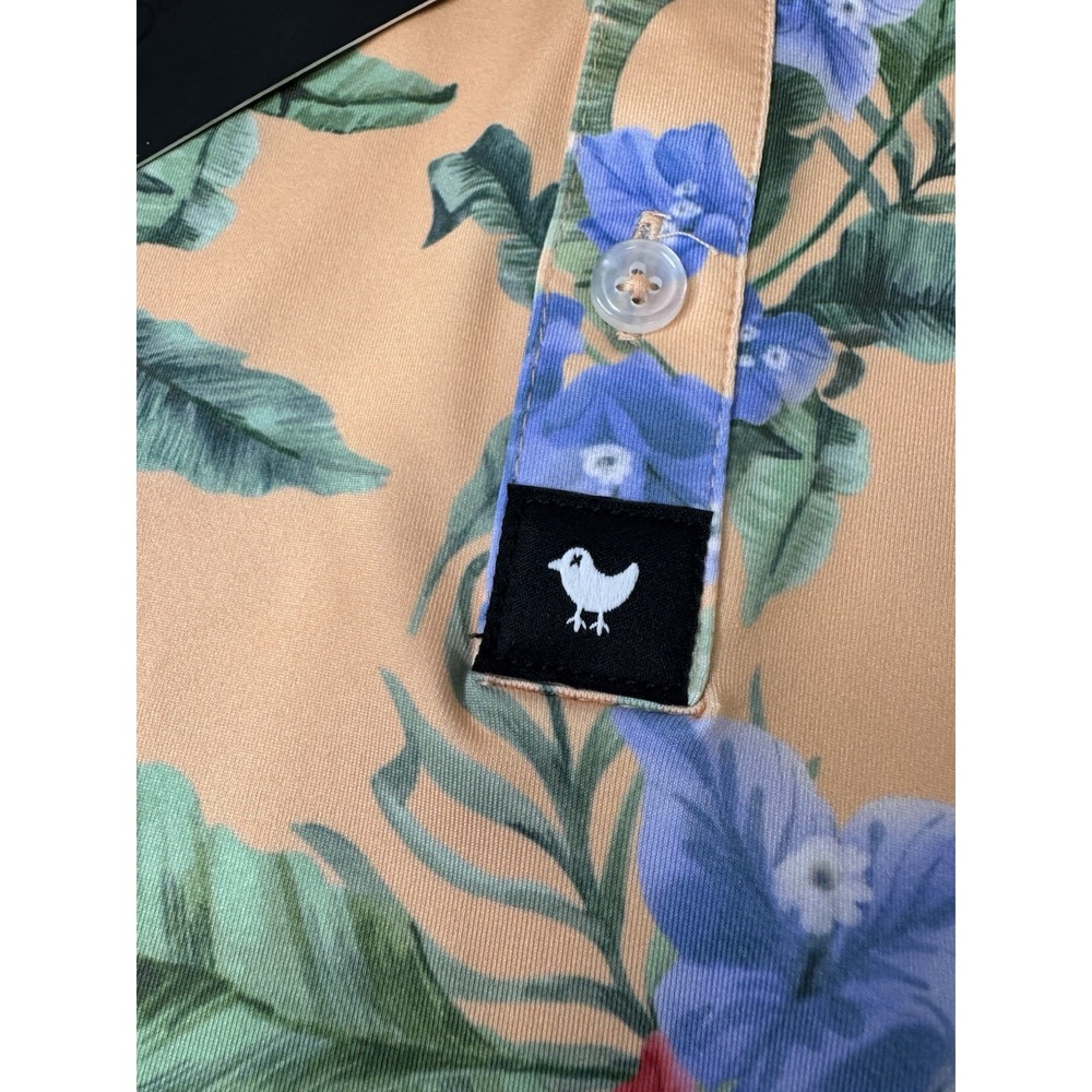 Mens Bad Birdie Core Polo Flora Fiesta Floral Golf Shirt Size Small New With Tag - Picture 4 of 7